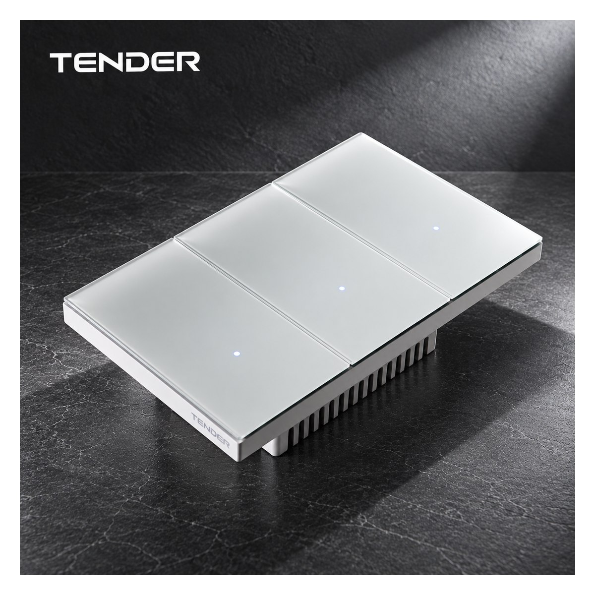 N8 3-Gang AG Glass Smart Switch — 2
